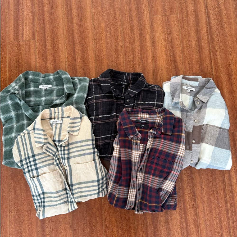 Madewell Plaid and Flannel Bundle - size Medium